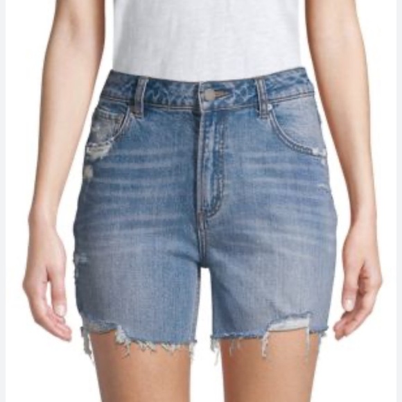 Paige Sarah Longline Denim Shorts - Size 25 - Picture 1 of 6